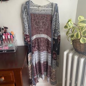 Free People size medium long cardigan
